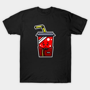 Cute Cup of Soda Pop in a Movie Theatre Usher Uniform - Junk Food Gift - Soda T-Shirt